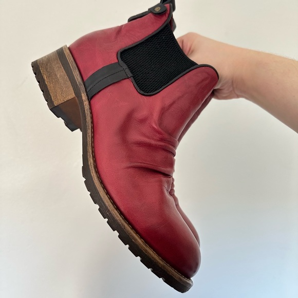 Red leather boots - BUENO size US9 EU39 / Red boots - Picture 5 of 15